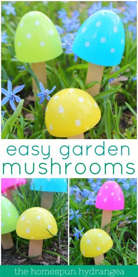 Upcycled Egg DIY Fairy Garden Mushrooms Tutorial