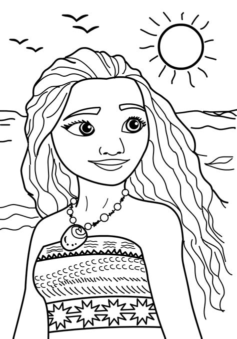 Moana Coloring Pages Free Printable Free Printable Templates