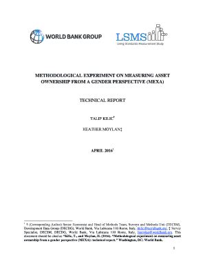 Fillable Online Siteresources Worldbank Methodological Experiment On