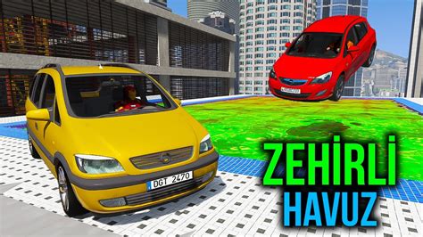 Opel Ailesi Arabalar Zehirli Havuz Parkurunda Örümcek Abi ile GTA 5