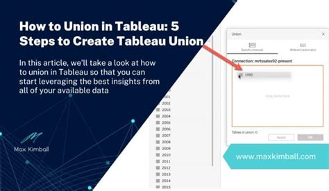 How To Union In Tableau 5 Steps To Create Tableau Union