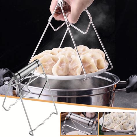 Bowl Clip Anti Hot Bowl Dish Plate Gripper Clip Clamp Holder Stainless Steel Foldind Hot