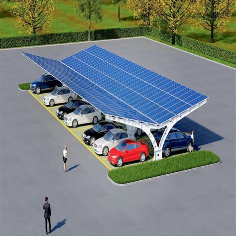 Solar Energy Ground Mounting System Of Carport Car Parking Space