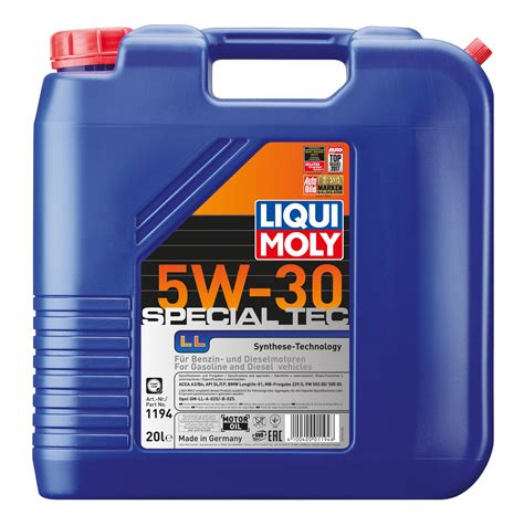 Синтетическое моторное масло Special Tec LL 5W-30 20 л. 1194 LIQUI MOLY ...