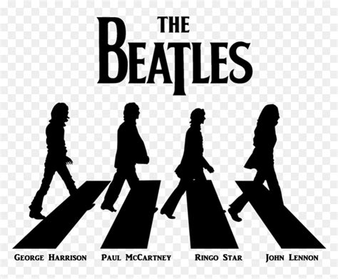 The Beatles Png Pluspng - Beatles Abbey Road Stencil, Transparent Png - vhv