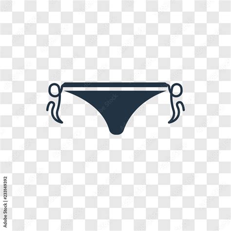 String Bikini Vector Icon Isolated On Transparent Background String Bikini Transparency Logo