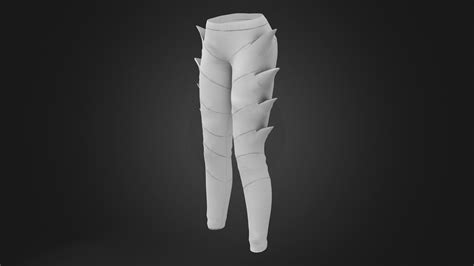 3d Model Armour Spikes Pants Leggings Vr Ar Low Poly Cgtrader