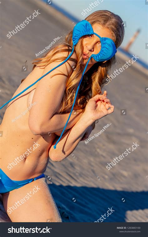 Gorgeous Bikini Model Posing Beach Environment Stock Photo Edit Now