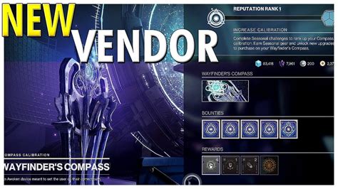 Destiny 2 New Vendor Location Wayfinder S Compass All Wayfinders Compass Upgrades