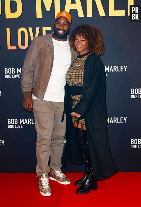 Photo Teddy Riner et sa femme Luthna Plocus Première du film Bob