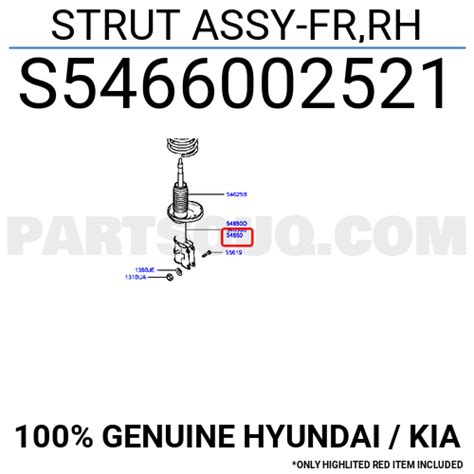 STRUT ASSY-FR,RH S5466002521 | Hyundai / KIA Parts | PartSouq