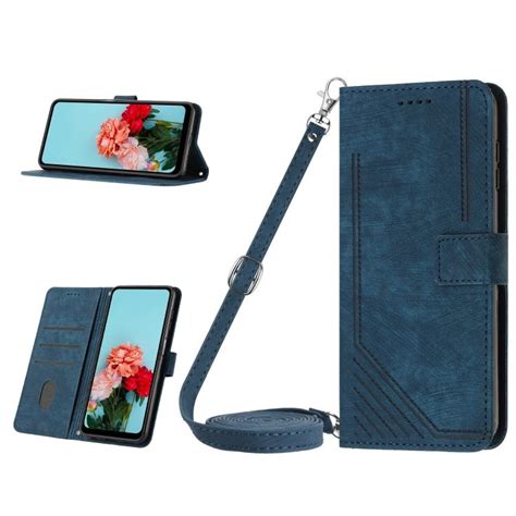 Peněženkové pouzdro Lanyard case modré Infinix Hot 30i Levné Kryty