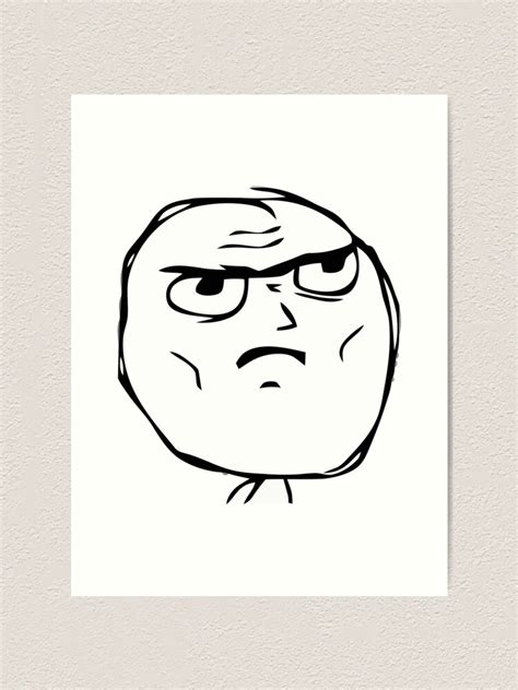 Rage Comic Internet Meme Know Your Meme Art Print For Sale By