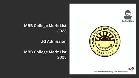 Mbb College Merit List 2023