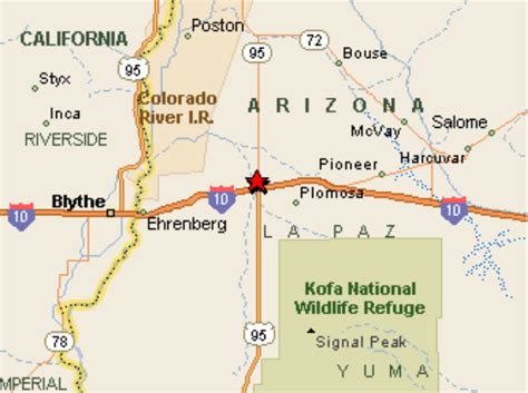 Quartzsite AZ map - Boondocking Locations