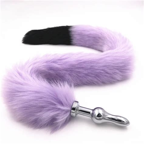 Anal Plug Tail Long Charming Tail Stainless Steel Dilator Fetish Faux