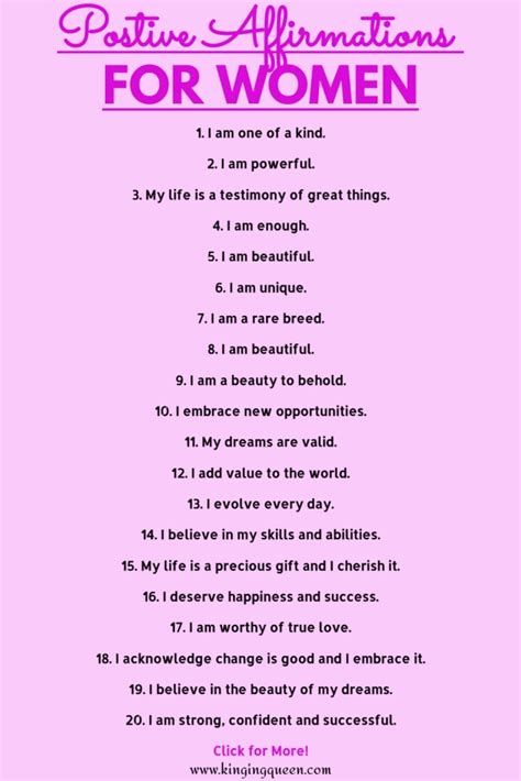 Positive Affirmations For Women 101 Affirmations For All Women