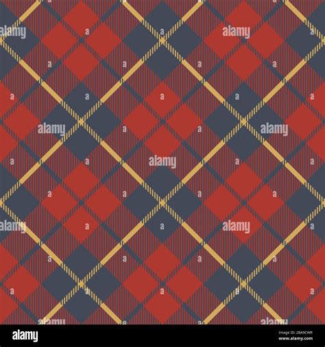 Red Blue Tartan Fabric Texture Seamless Pattern Vector Illustration