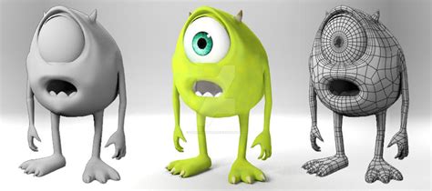 3d Modelling Michael 'Mike' Wazowski by DameNoTsuna on DeviantArt
