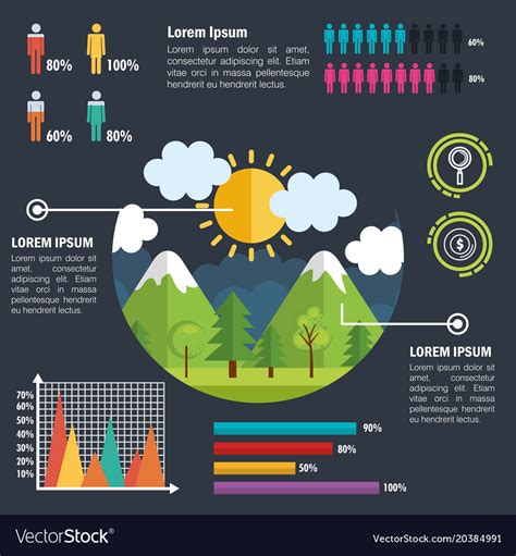 Nature Infographic Template Icons Royalty Free Vector Image