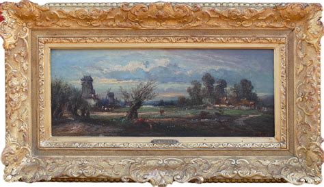 Dupre Leon Victor Tableau Ancien Me Siecle Ecole De Barbizon La Vie