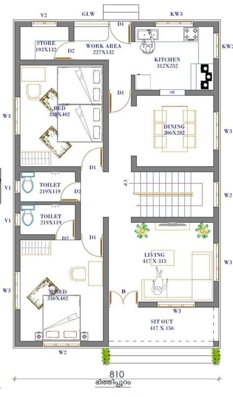 750 Square Feet 2 Bedroom Single Floor Beautiful Simple House And Plan