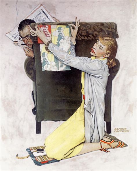 Decorator 1940 By Norman Rockwell Paper Print Norman Rockwell