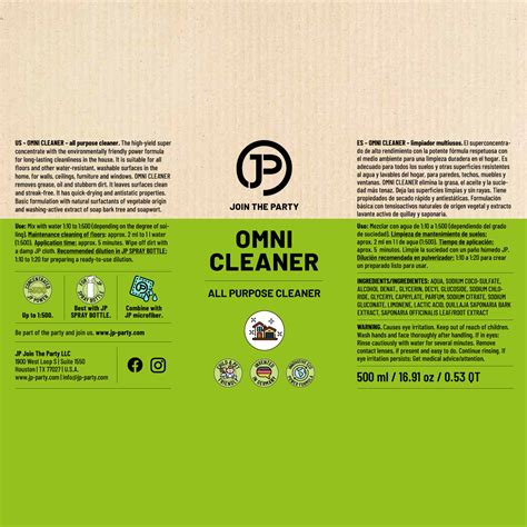 OMNI CLEANER - all purpose cleaner concentrate | 100004