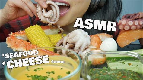 Asmr Seafood Boil Cheese Sauce Eating Sounds No Talking Sas Asmr