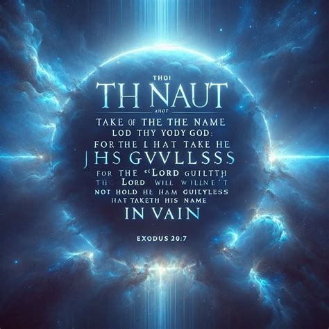 What Does Exodus 207 Mean Bible Art