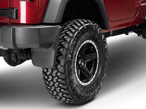 Mopar Jeep Wrangler Rear Deluxe Molded Splash Guards W Jeep Logo 82210232 07 18 Jeep Wrangler Jk