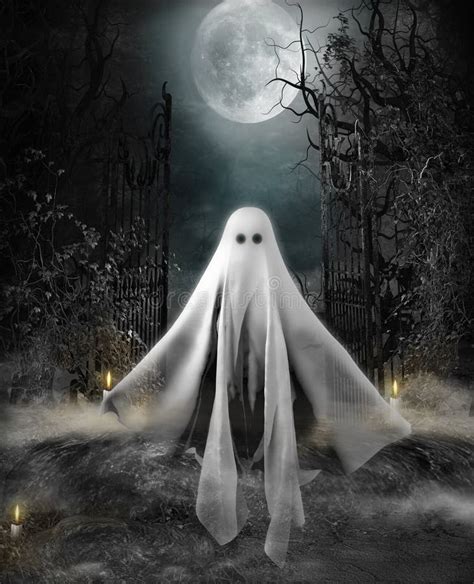 Halloween Konzept Geist Stock Abbildung Illustration Von Saisonal