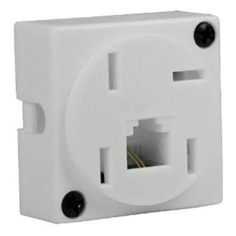 Tomada Telefone Externa Cartela Interneed Padrao + 1 Jack Branca 5087 ...