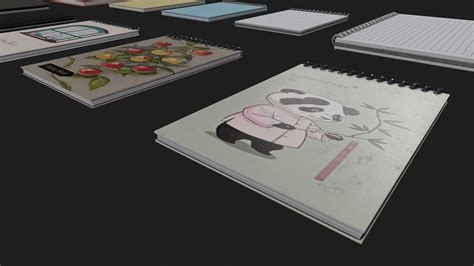 3D model Notebooks VR / AR / low-poly | CGTrader