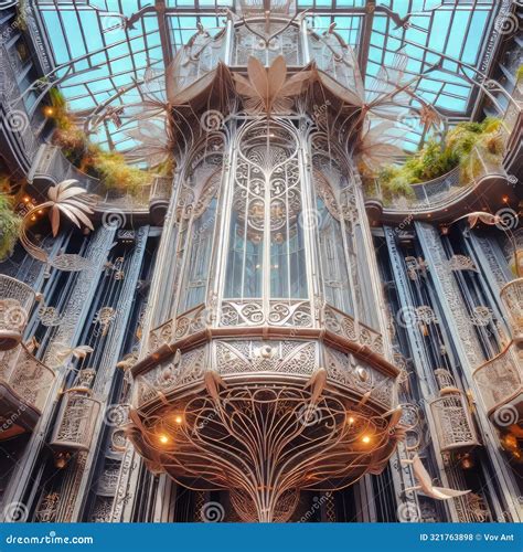 32 52. A Whimsical Elevator Designed To Look Like A Giant Birdc Royalty