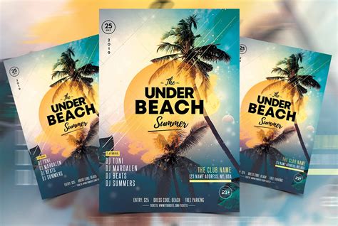 Sunset Party Psd Free Flyer Template Psdflyer