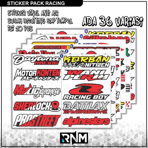 Jual STICKER PACK KATA KATA SPONSOR RACING Shopee Indonesia