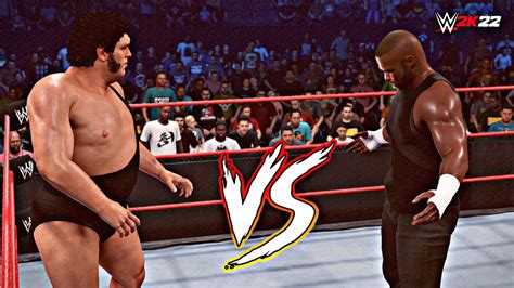 Wwe K Andre The Giant Vs Omos Dream One On One Match Ps Youtube