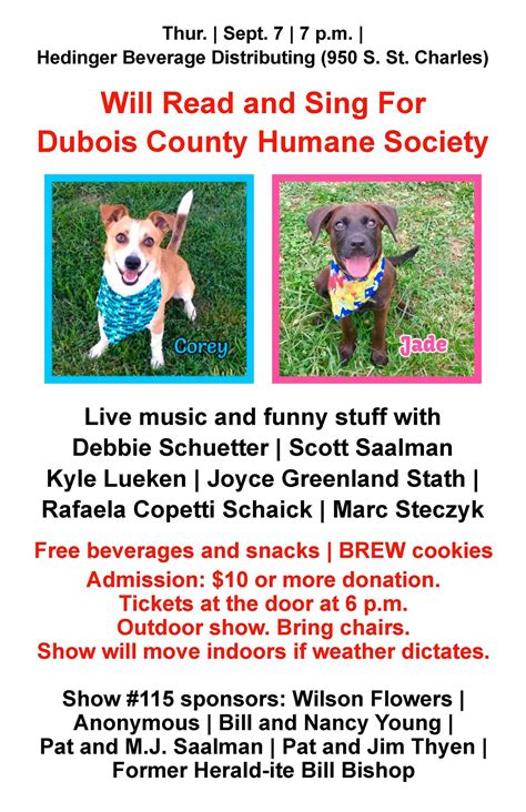 Show #115: The one for the dogs (and cats) - Dubois County Free Press, Inc.