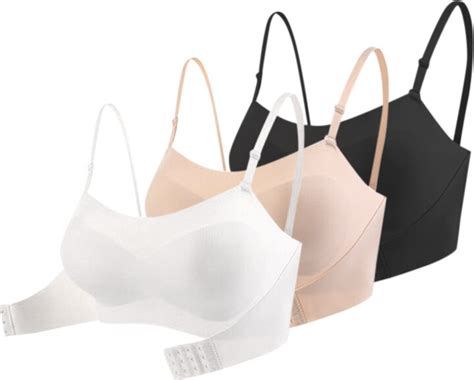 Pcwomen Lingerie Strapless Front Buckle Lift Bra Wire Free Slip Invisible Push Up Bandeau
