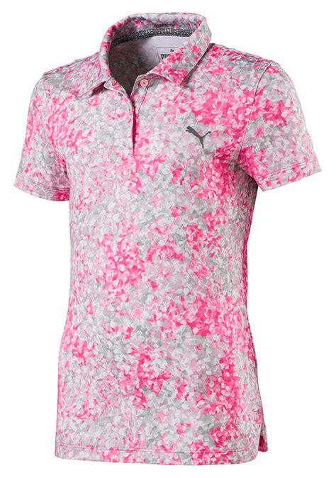 Puma Girls Floral Polo Shirt Golfonline