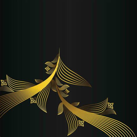 elegant gold floral frame border decoration on black background 29760913 Vector Art at Vecteezy