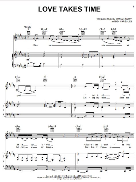 Mariah Carey Love Takes Time Sheet Music Pdf Notes Chords Pop