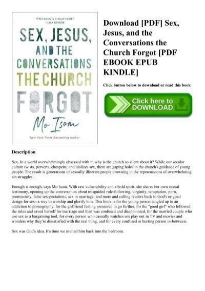 Download Pdf Sex Jesus And The Conversations The Church Forgot Pdf