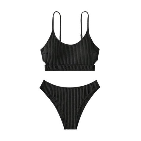 Yotmkgdo Tankini Swimsuits For Women Women S High Waist Bikini Solid Color Bust Bikini Suit