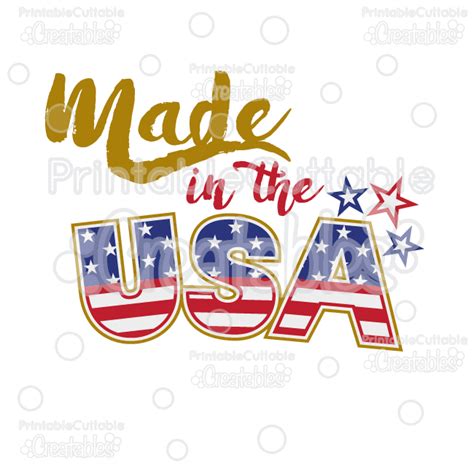 Made In The Usa Title Svg Cut File And Clipart