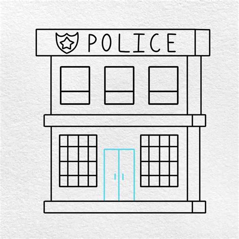 Draw a Police Station - HelloArtsy