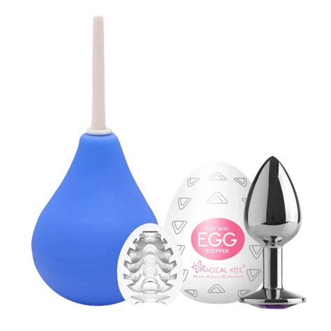 Kit Plug Anal Tamanho P Ducha Higiênica Intima 220ml Egg Masturbador Shopee Brasil