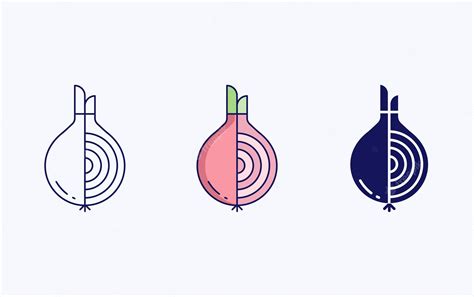 Premium Vector Onion Cut And Sliced