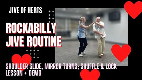 Jive Routine Demo Shoulder Slide Mirror Turns Shuffle Lock Youtube